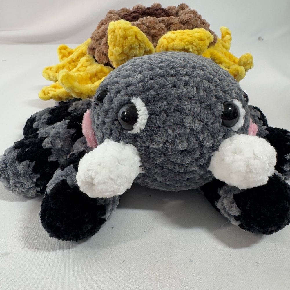 Sunny the Sunflower Spider handmade crocheted